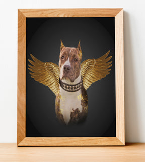 Golden Wings Artwork Pet custom Pet Artwork Pet portriat-Furrandcrown