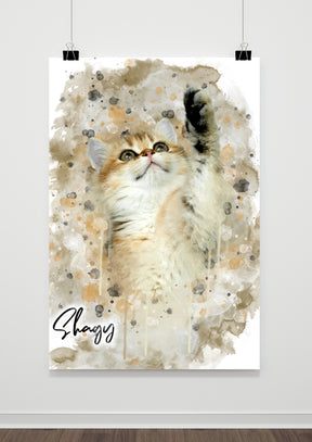 Watercolor Art Work Pet custom Pet Artwork Pet portriat-Furrandcrown