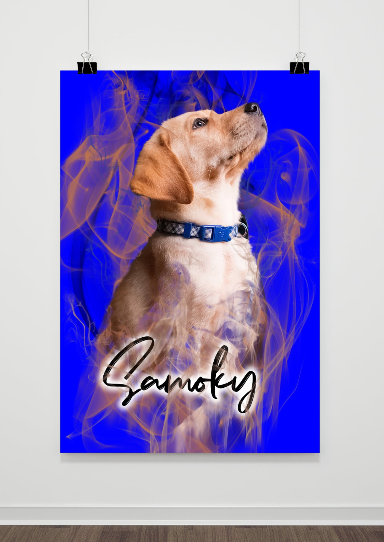 Smoke  Artwork Pet custom Pet Artwork Pet portriat-Furrandcrown