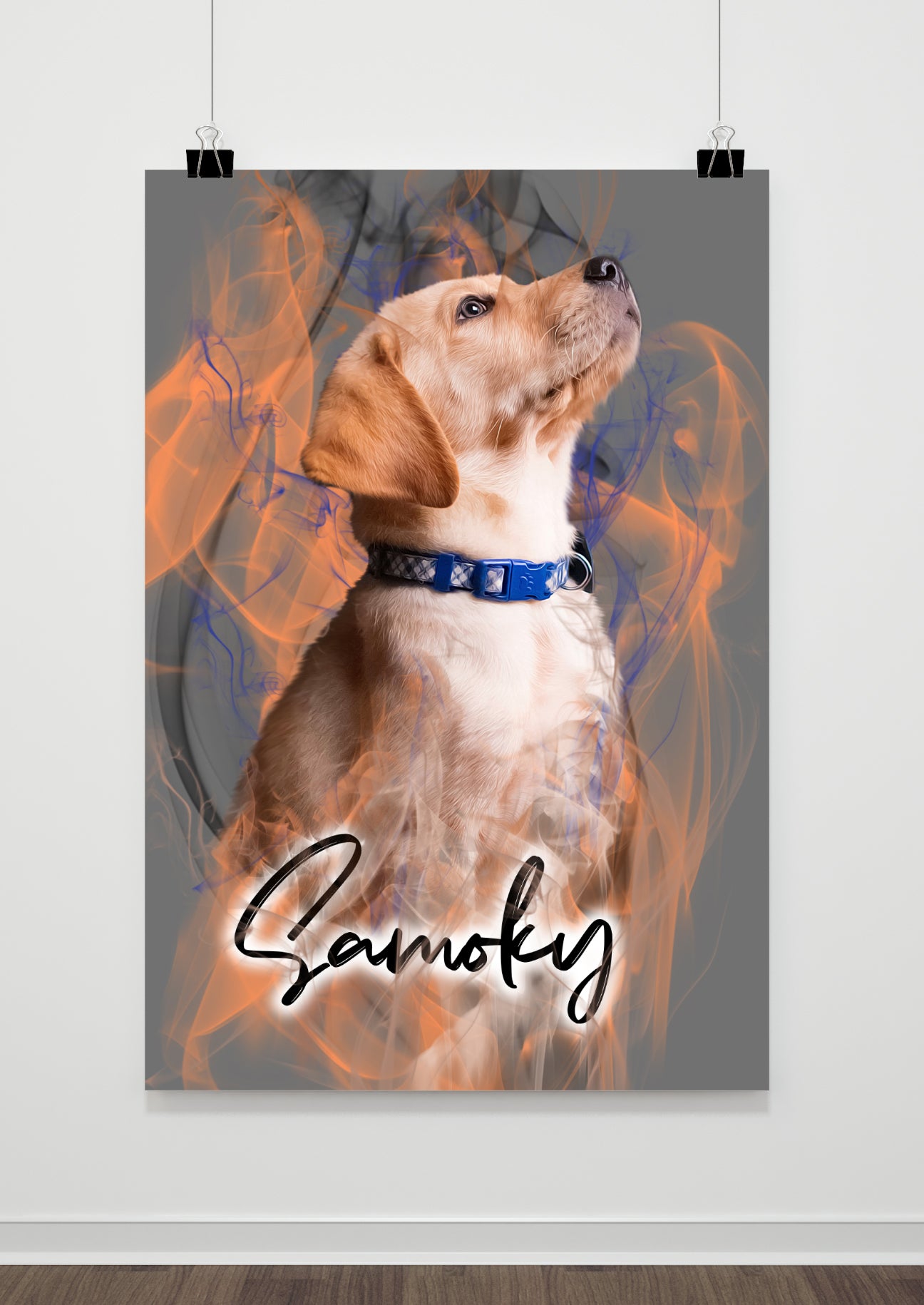 Smoke  Artwork Pet custom Pet Artwork Pet portriat-Furrandcrown